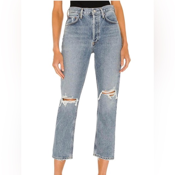 AGOLDE Riley High Rise Straight Crop Jeans 27 - Picture 1 of 3